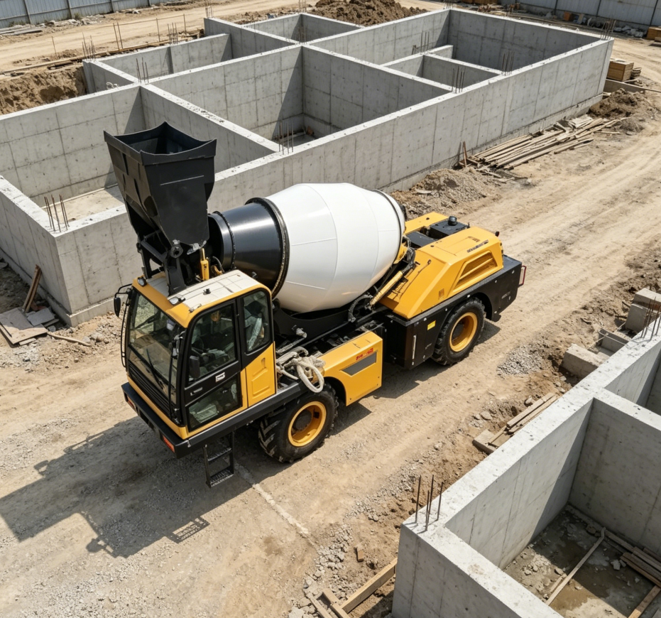 Heavy Equipment Construction - 3.5m3 Heavy Duty Self Loading Concrete