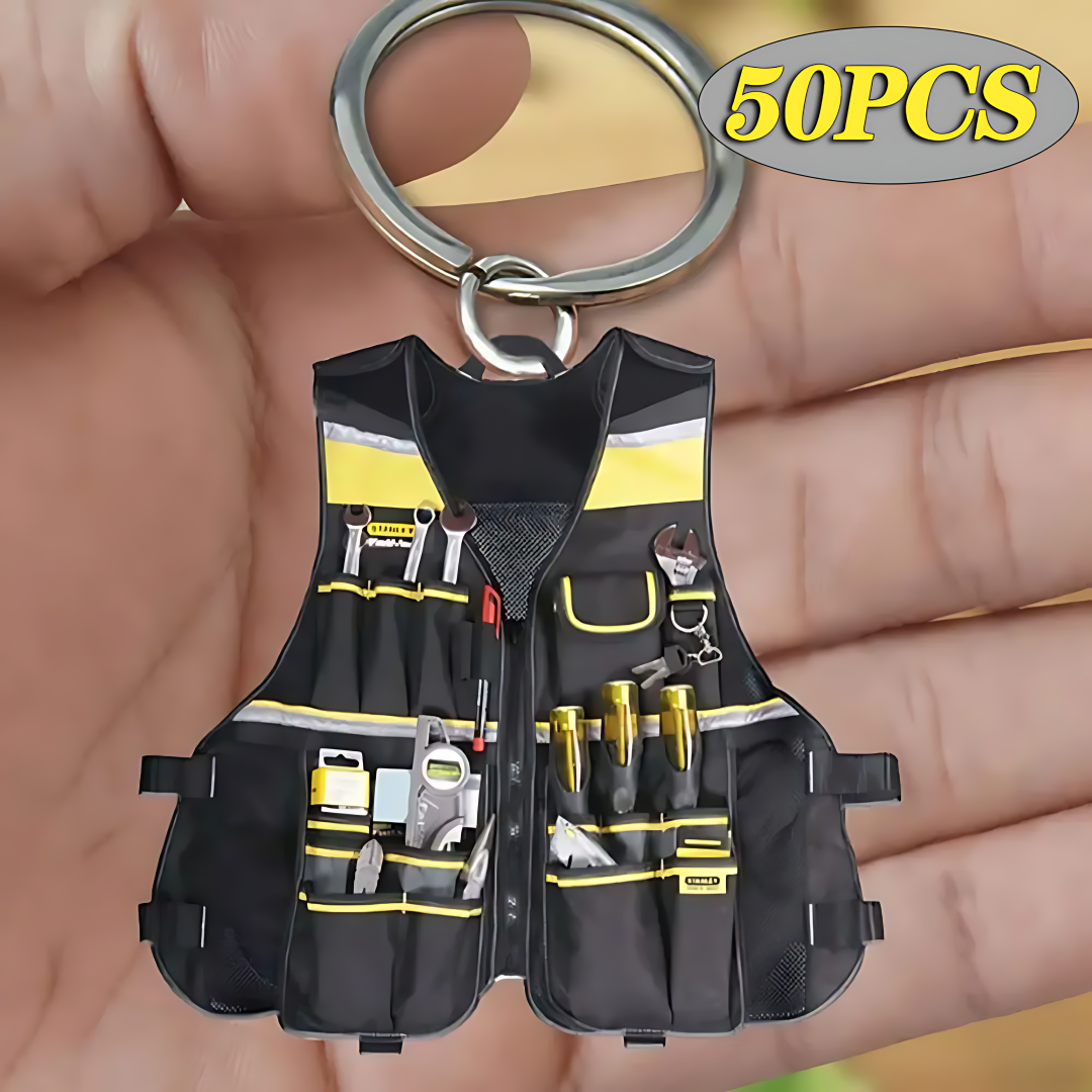 Heavy Equipment Key Ring - 50PCS Acrylic Keychain Unique Electrician Tool