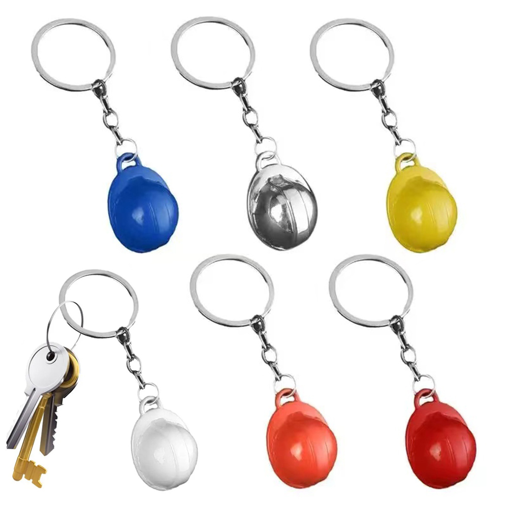 Heavy Equipment Key Ring - Creative Hard Hat Keychain Mini Construction