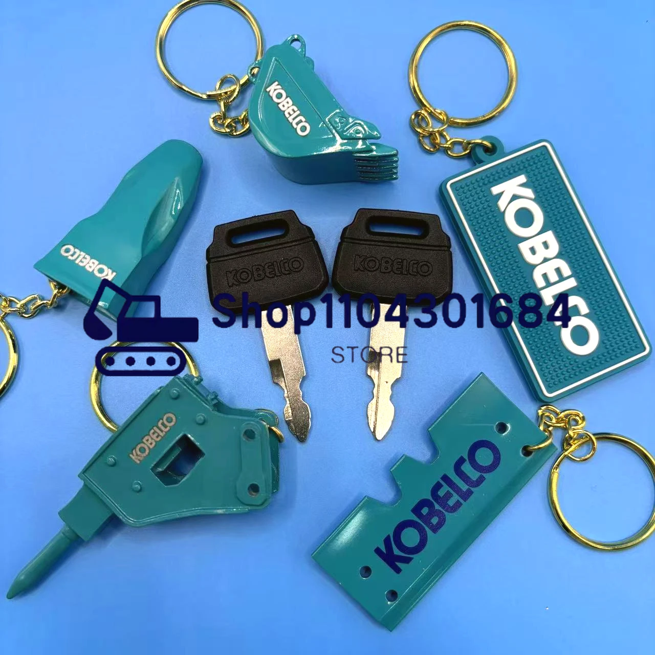 Heavy Equipment Key Ring - 2pcs K250 Key for Kobelco Excavator