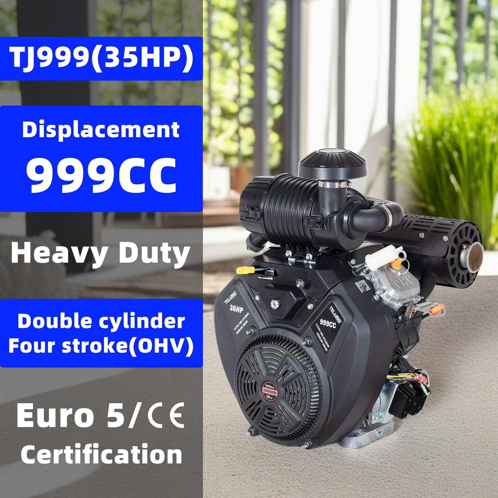 Heavy Equipment Construction - Industrial Heavy-Duty Electric Start Engine CE