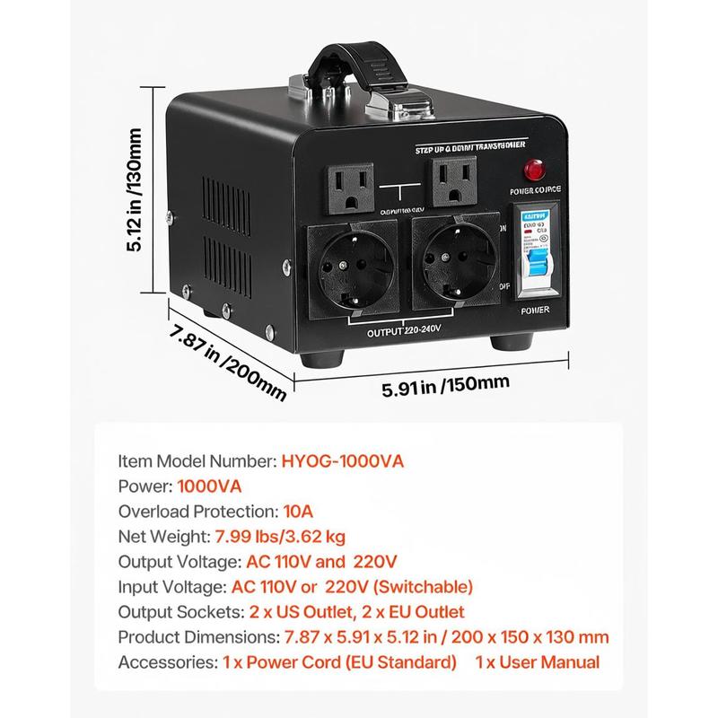 Power Voltage Changer 1000VA F - Heavy Equipment Kitchen recension och pris