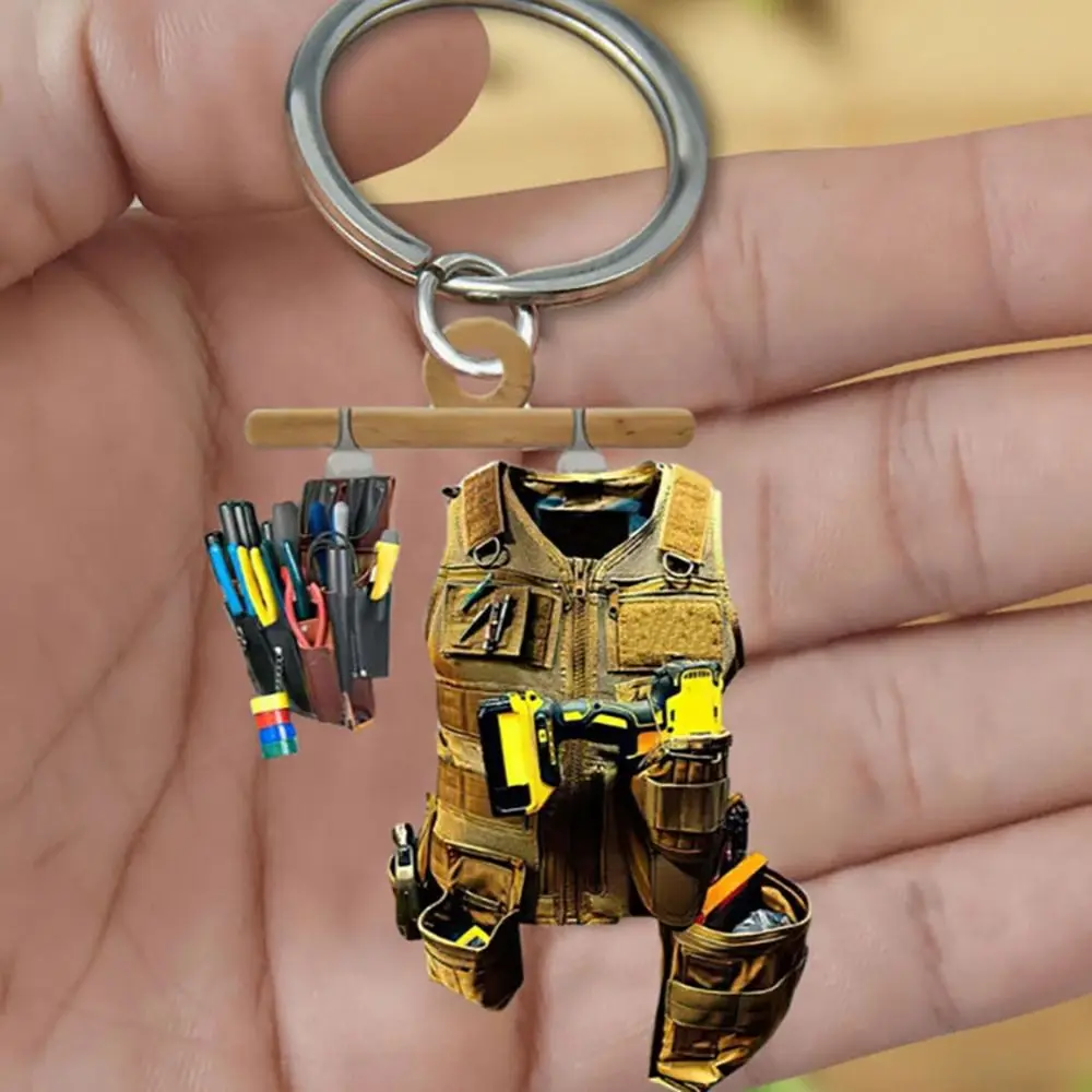 50PCS Acrylic Keychain Unique  - Heavy Equipment Key Ring recension och pris
