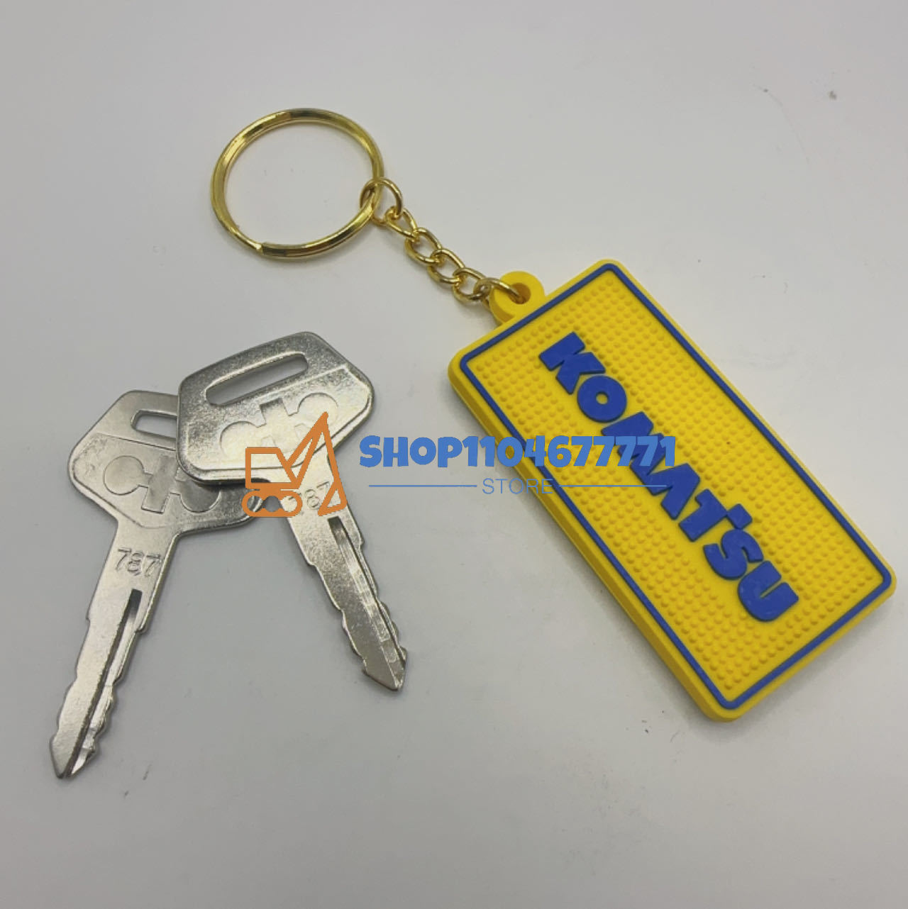 2PCS 787 Ignition Key with Buc - Heavy Equipment Key Ring recension och pris