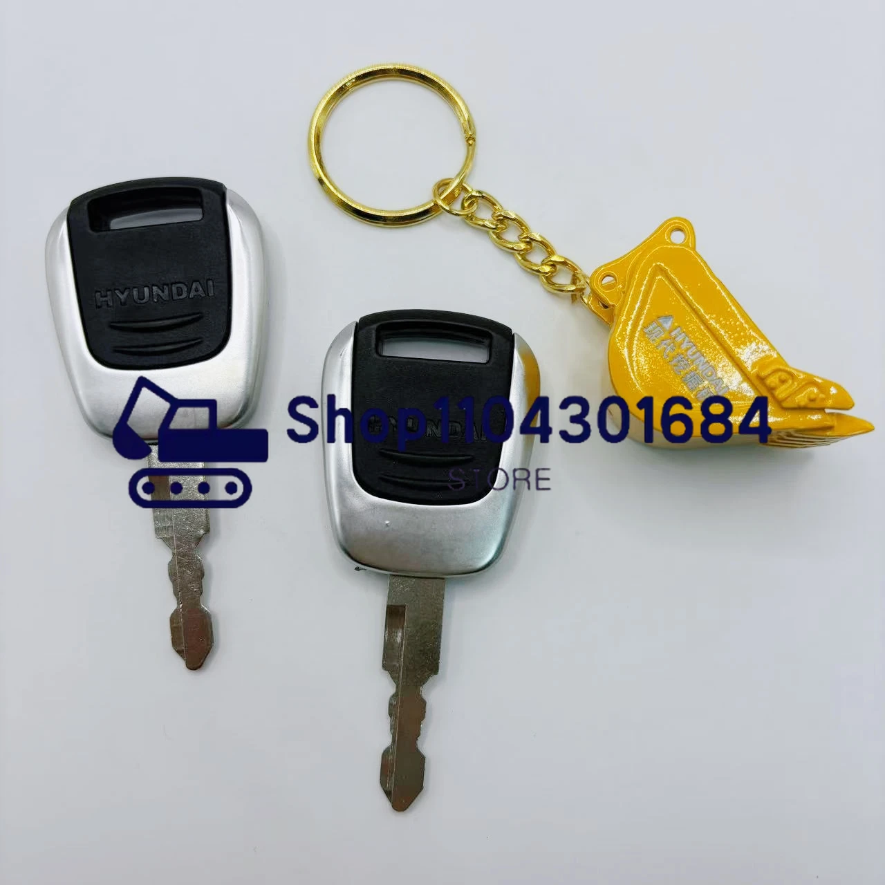 2 PCS Modern Excavator 60 / 80 - Heavy Equipment Key Ring recension och pris