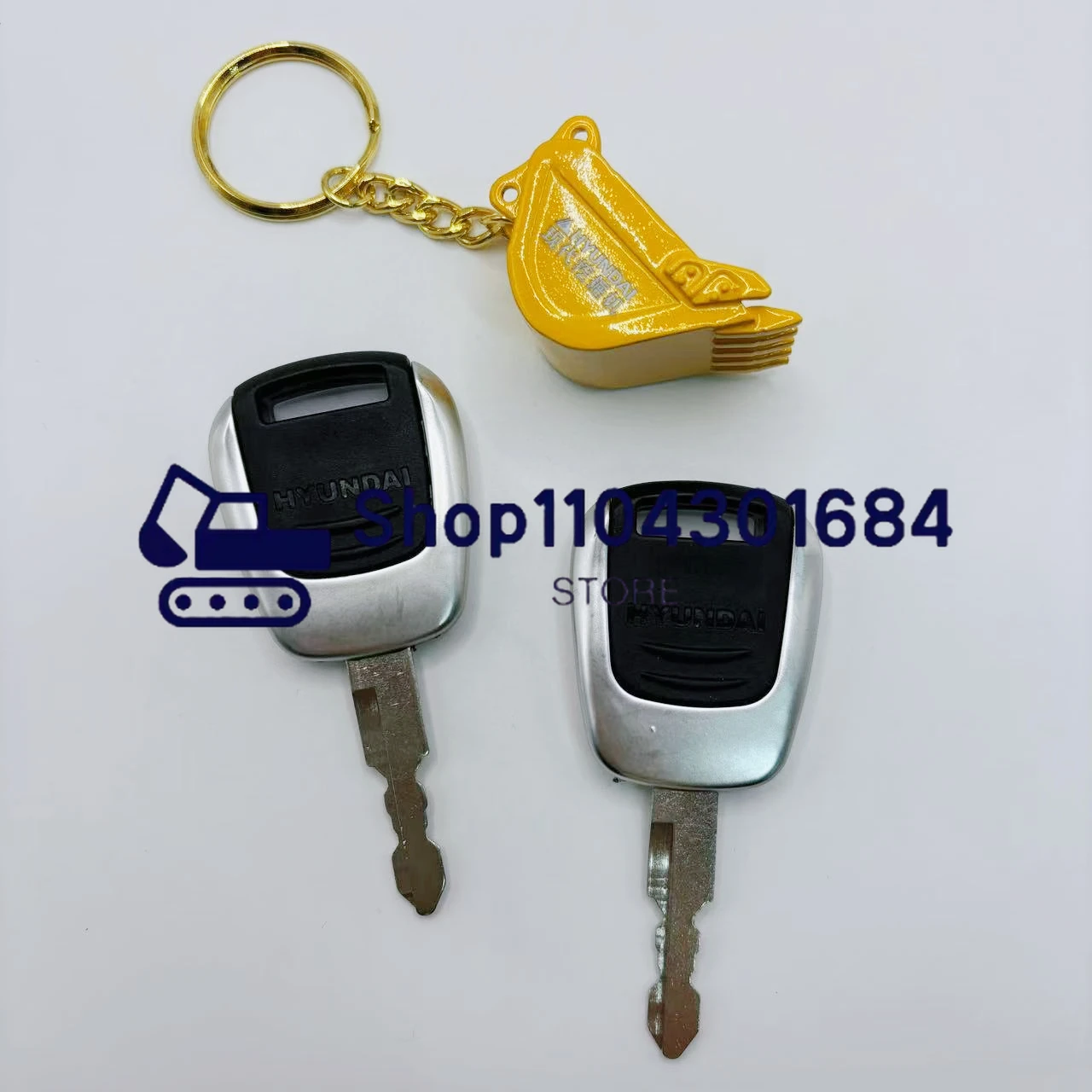 2 PCS Modern Excavator 60 / 80 - Heavy Equipment Key Ring recension och pris