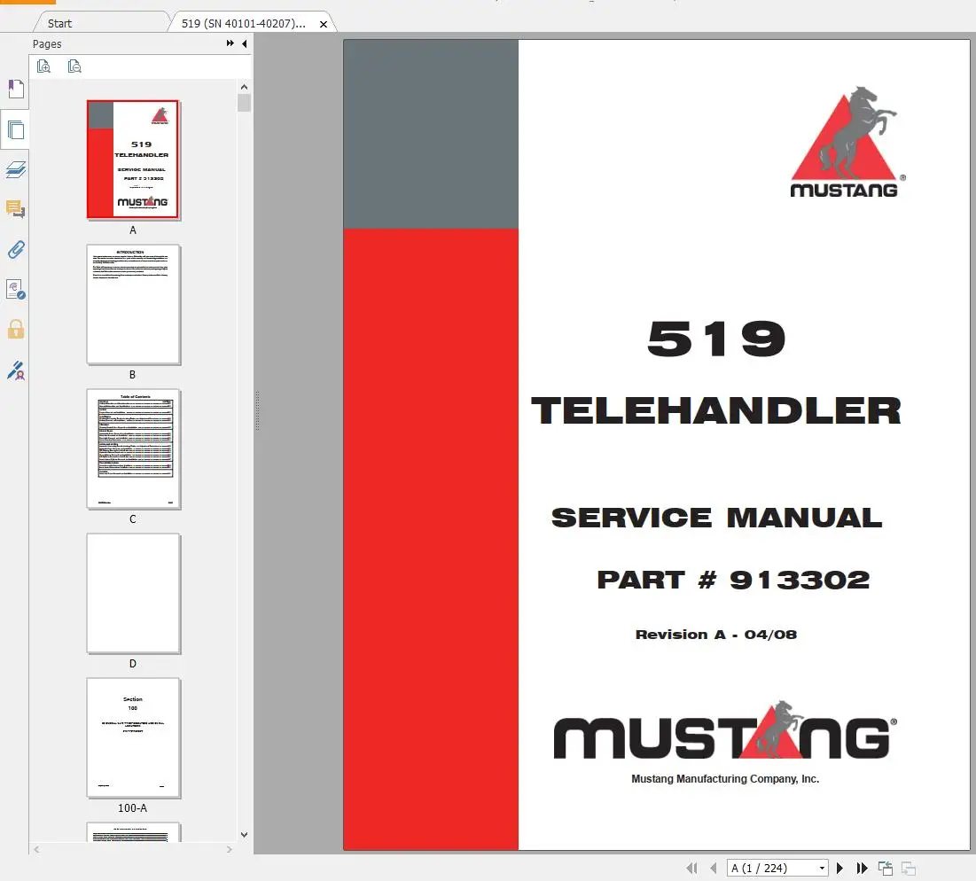 AutoDVD Mustang Machinery Heav - Heavy Equipment Pdf recension och pris