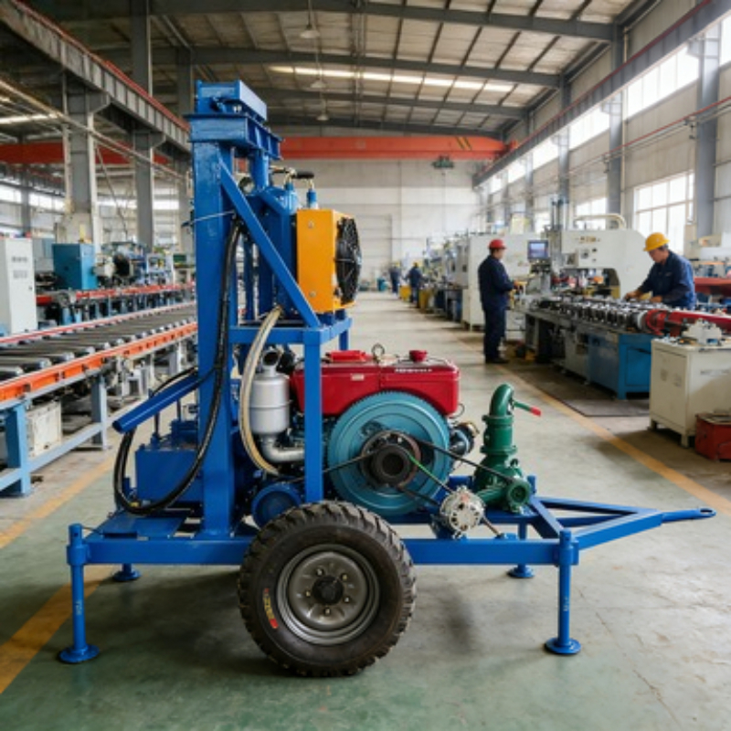 120m Max Depth Tire-Type Small - Heavy Equipment Drilling Rig recension och pris