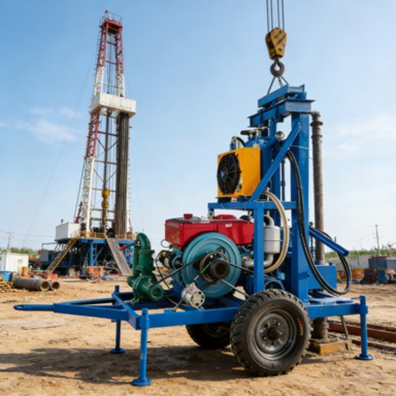 120m Max Depth Tire-Type Small - Heavy Equipment Drilling Rig recension och pris