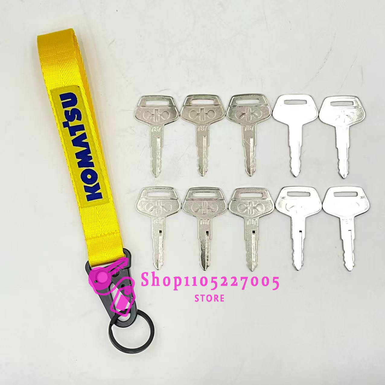 2/5/10PCS 787 Key for Komatsu  - Heavy Equipment Key Ring recension och pris