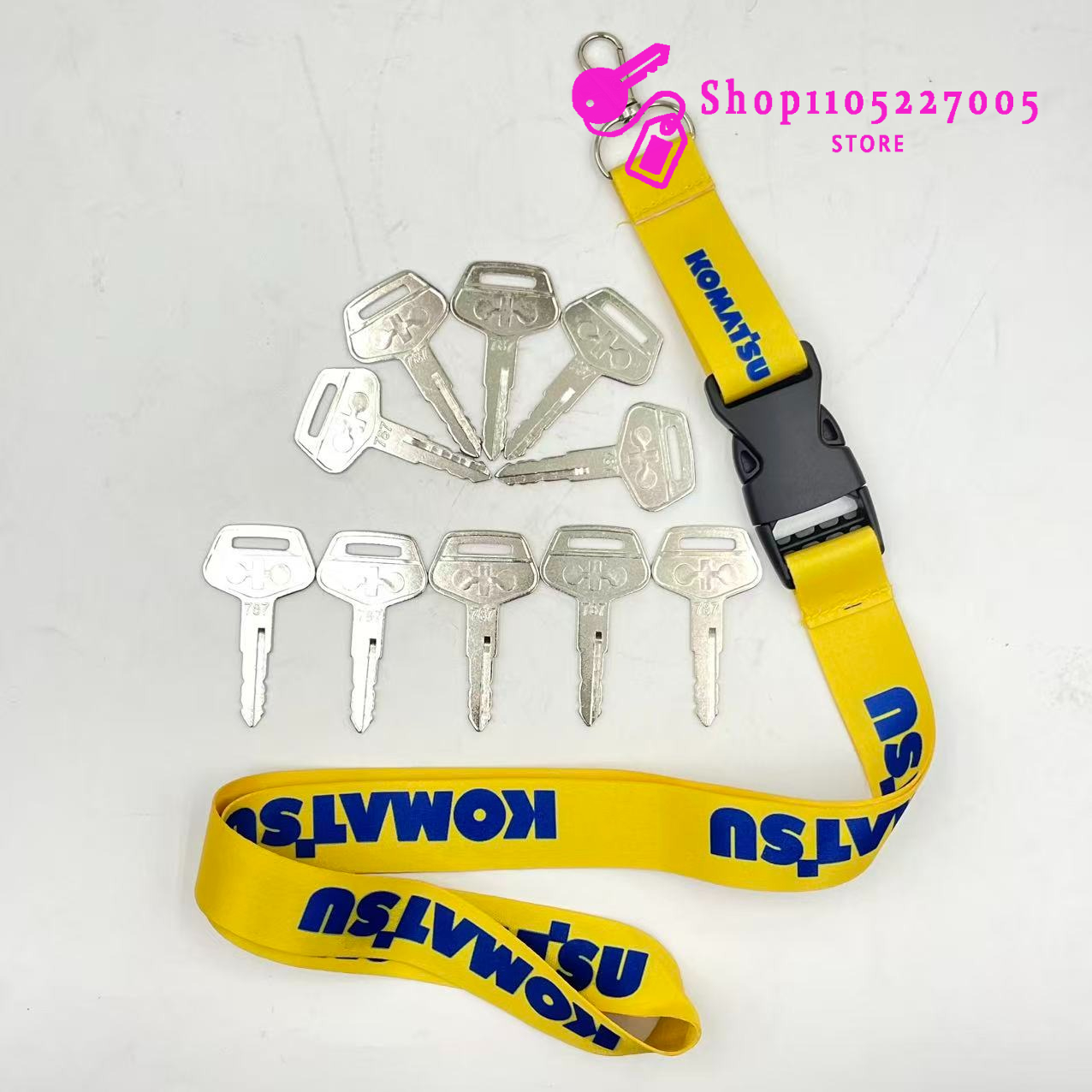 2/5/10PCS 787 Key for Komatsu  - Heavy Equipment Key Ring recension och pris