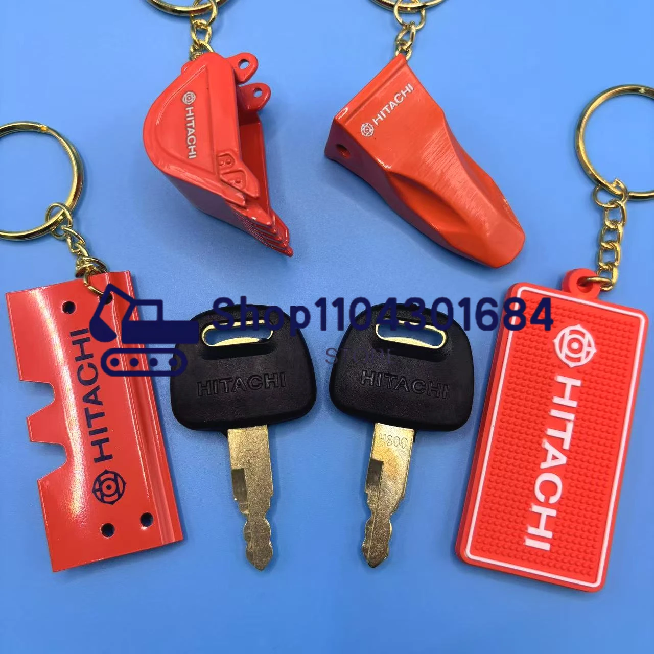 2pcs H800 Excavator Ignition K - Heavy Equipment Key Ring recension och pris