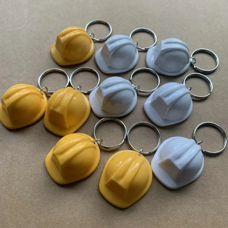 3D safety helmet keychain key  - Heavy Equipment Key Ring recension och pris