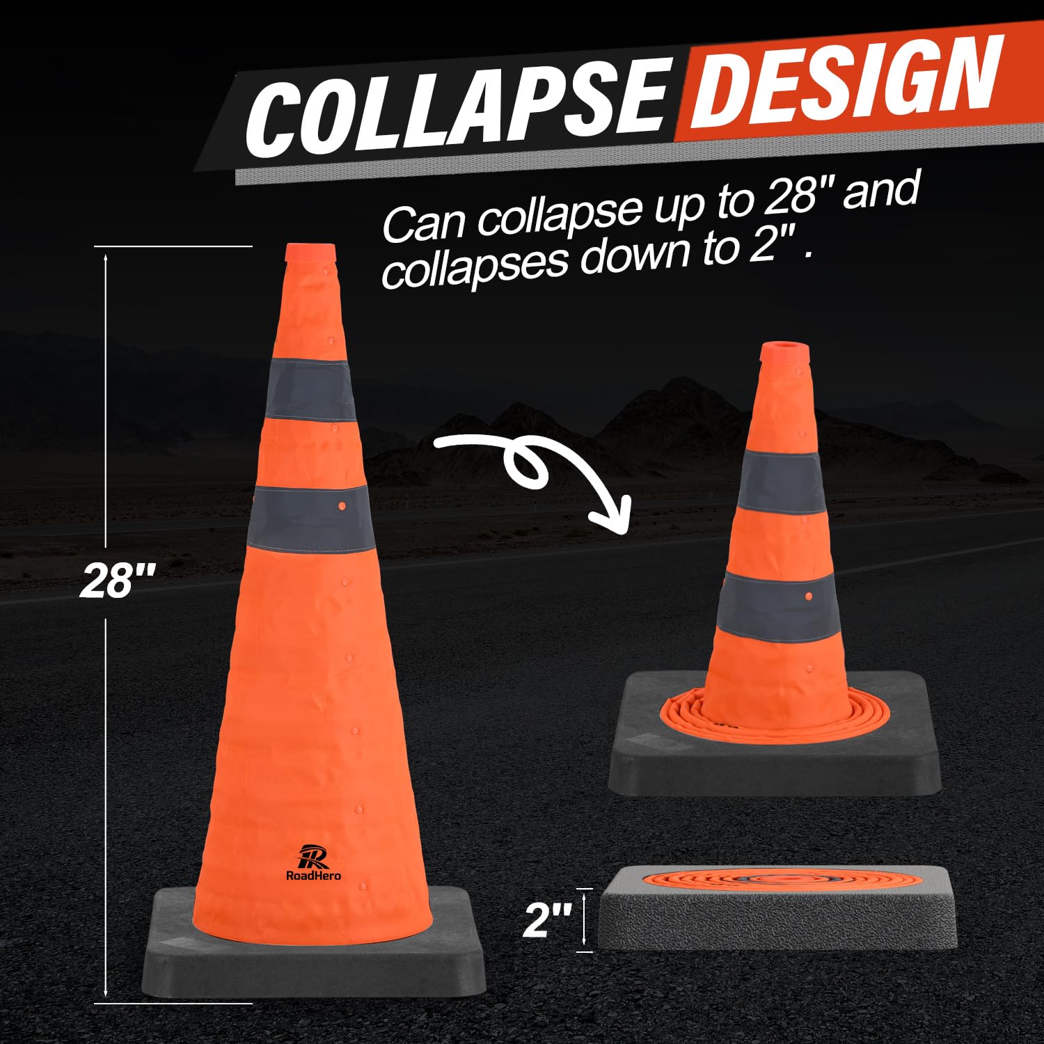 28 Inch Collapsible Traffic Sa - Road Traffic Cone recension och pris