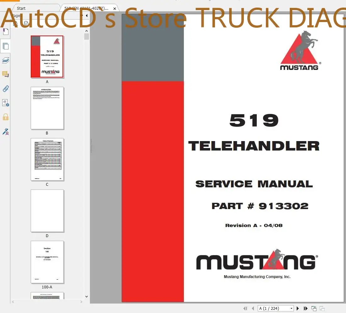 AutoCD Mustang Machinery Heavy - Heavy Equipment Pdf recension och pris